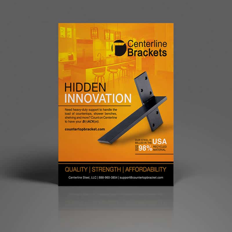 Magazine Advertisement Designed by MS Design Graphics for Centerline Brackets.